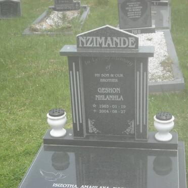 NZIMANDE Geshon Nhlanhla 1965-2004
