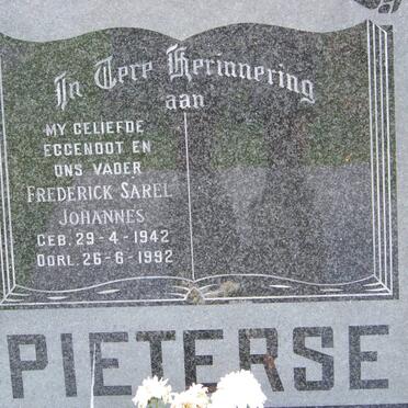PIETERSE Frederick Sarel Johannes 1942-1992