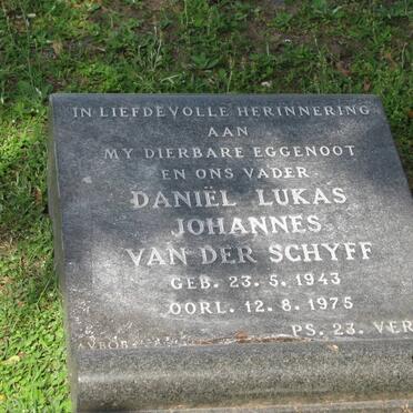 SCHYFF Daniel Lukas Johannes, van der 1943-1975