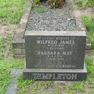 TEMPLETON Wilfred James 1896-1980 &amp; Barbara May 1914-1986
