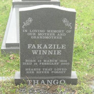THANGO Fakazile Winnie 1938-2000