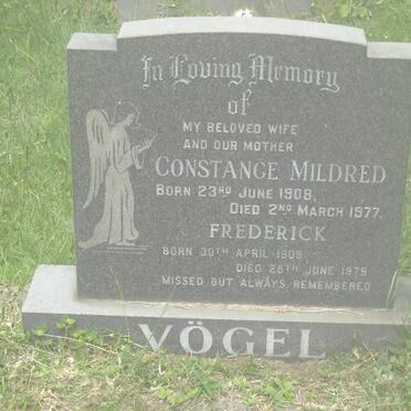 VÖGEL Frederick 1909-1979 &amp; Constance Mildred 1908-1977