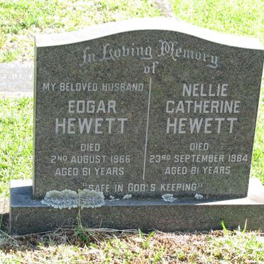 HEWETT Edgar -1966 &amp; Nellie Catherine -1984