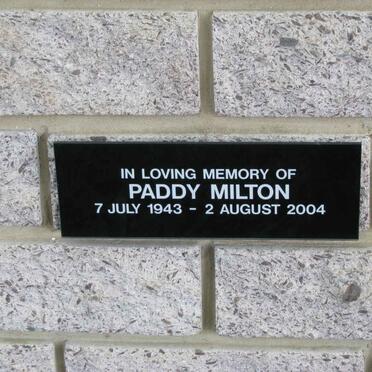 MILTON Paddy 1943-2004