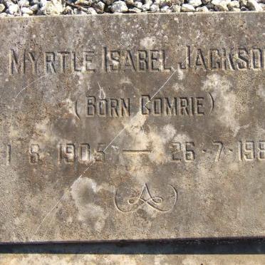 JACKSON Myrtle Isabel nee COMRIE  1905-1984