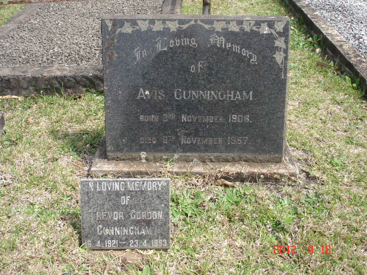 CUNNINGHAM Avis 1906-1957 :: CUNNINGHAM Trevor Gordon 1921-1993