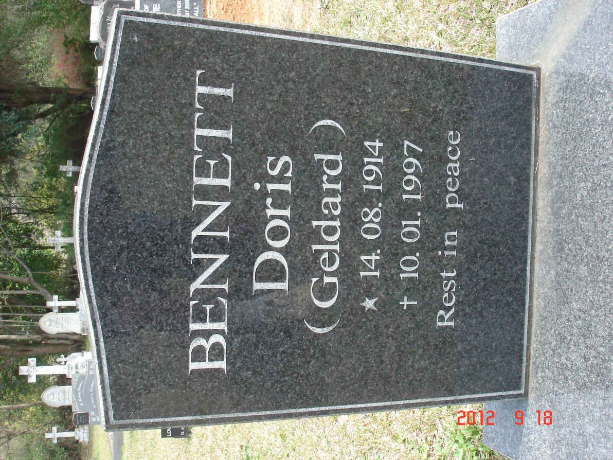 BENNETT Doris nee GELDARD 1914-1997