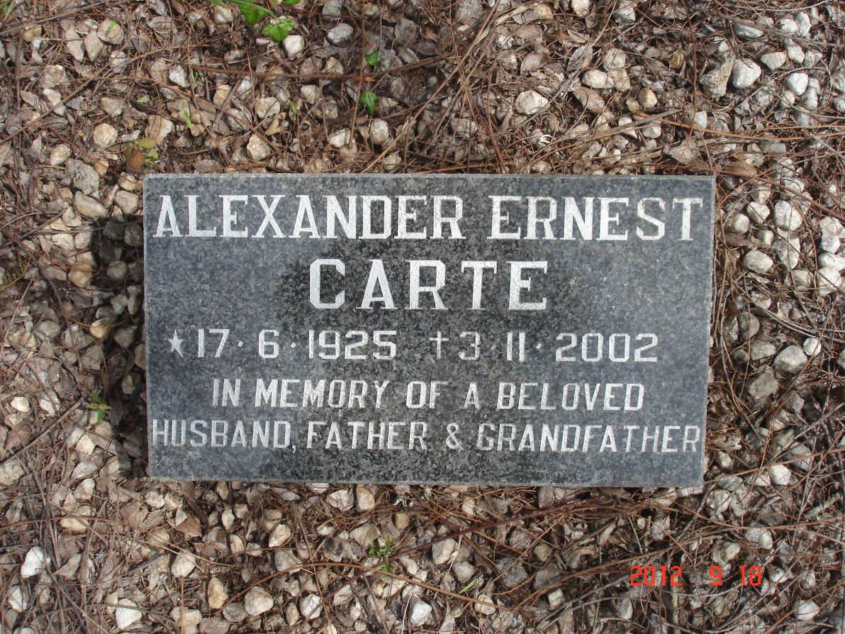 CARTE Alexander Ernest 1925-2002