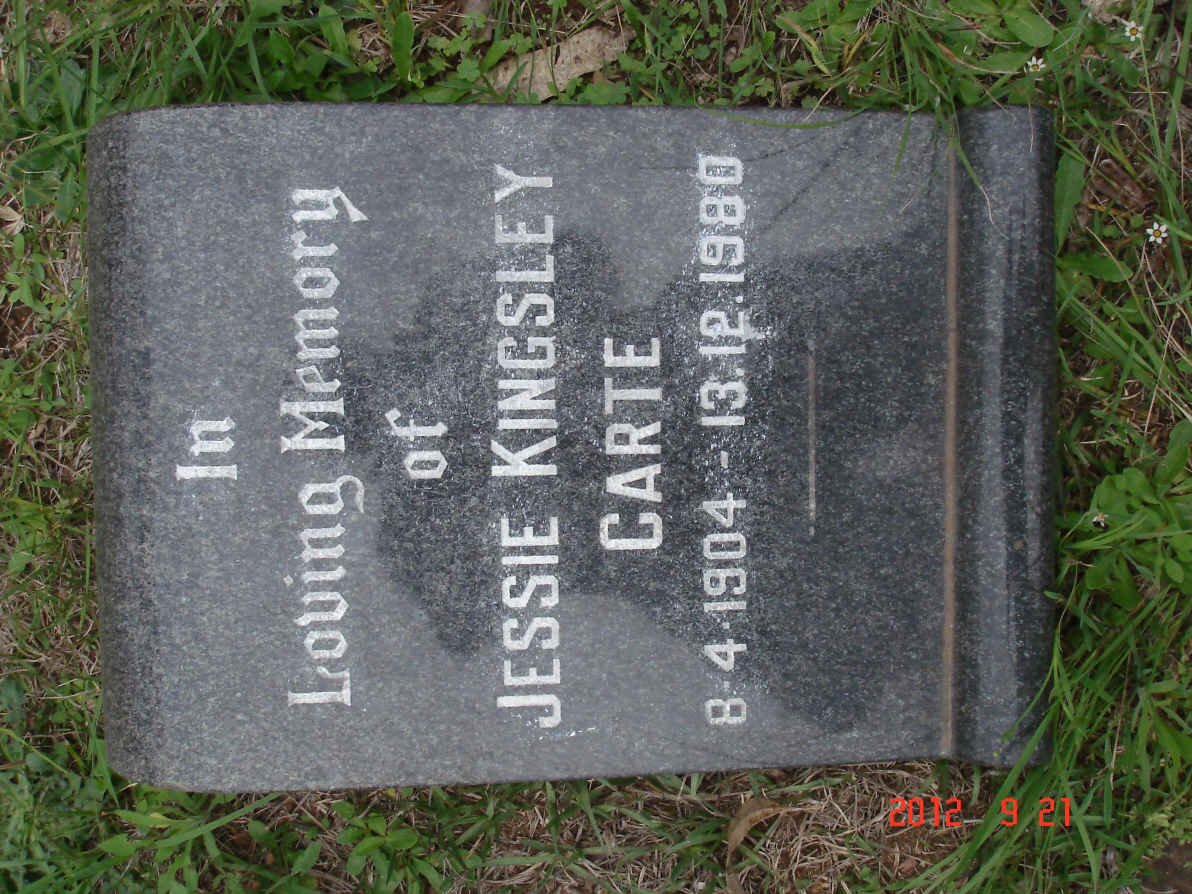 CARTE Jessie Kingsley 1904-1980