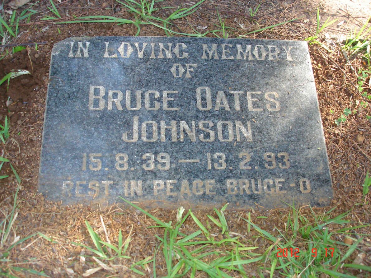 JOHNSON Bruce Oates 1939-1993