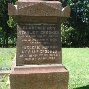 CROOKES Clarence Roy Stanley 1906-1954 :: CROOKES Frederic Norman Neville 1908-1978