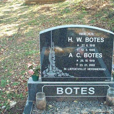 BOTES H.W. 1918-1999 &amp; A.C. 1919-2002
