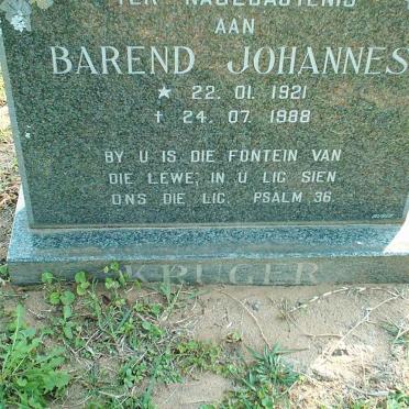 KRUGER Barend Johannes 1921-1988