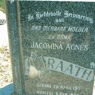 RAATH Jacomina Agnes 1911-1994