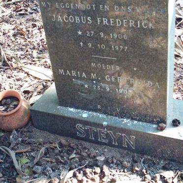 STEYN Jacobus Frederick 1906-1977 &amp; Maria Gertruida 1907-