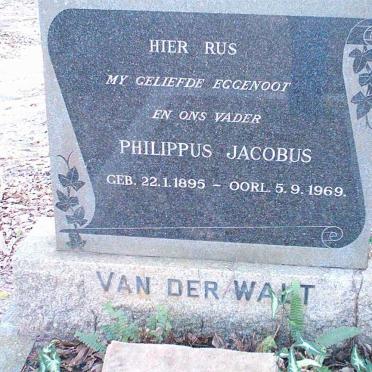 WALT Philippus Jacobus, van der 1895-1969