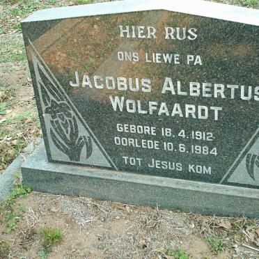 WOLFAARDT Jacobus Albertus 1912-1984