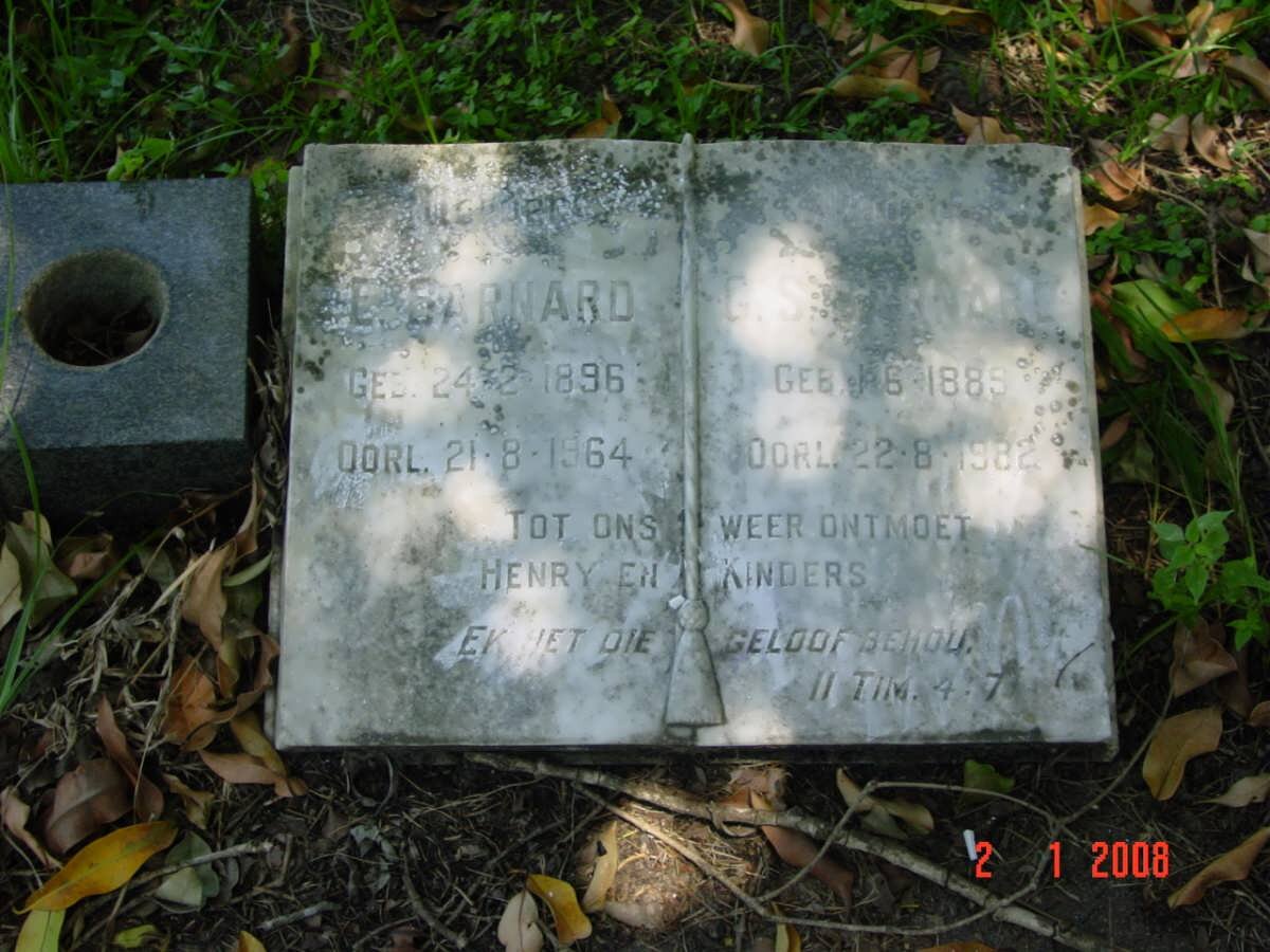 BARNARD G.S. 1889-1982 &amp; E. 1896-1964