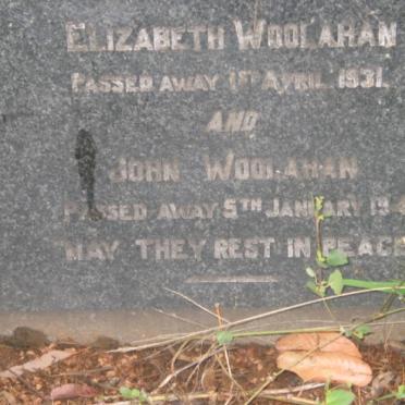 WOOLAHAN John -1947 &amp; Elizabeth -1931