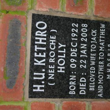 KETHRO H.U. nee ROCHE 1922-2008