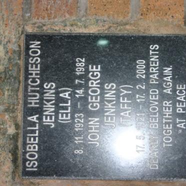 JENKINS John Geirge 1921-2000 &amp; Isobella Hutcheson 1923-1982