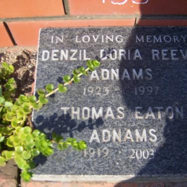 ADNAMS Thomas Eaton 1919-2003 :: ADNAMS Denzil Doria Reeve 1923-1997