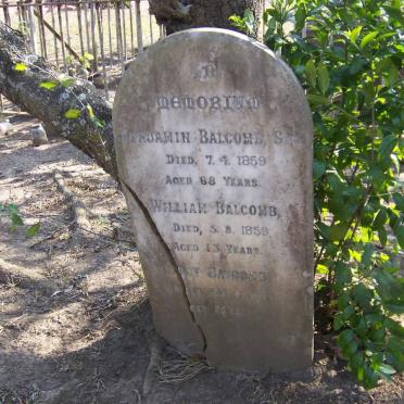 BALCOMB Benjamin -1859 &amp; Lucy -1877 aged 68 &amp; 85 :: BALCOMB William -1859