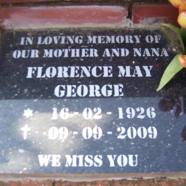 GEORGE Florence May 1926-2009