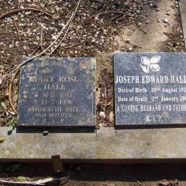 HALL Joseph Edward 1920-2005 &amp; Mary Rose 1918-1996