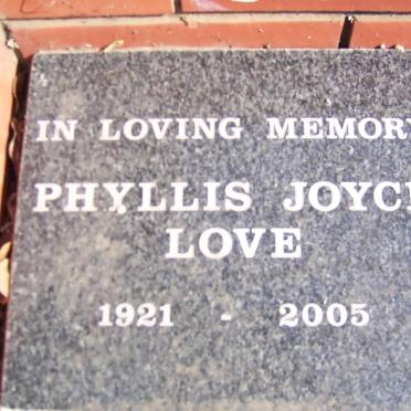 LOVE Phyllis Joyce 1921-2005