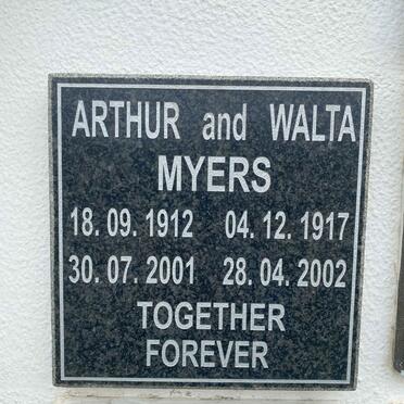 MYERS Arthur 1912-2001 :: MYERS Walta 1917-2002