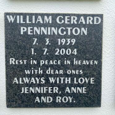PENNINGTON William Gerard 1939-2004