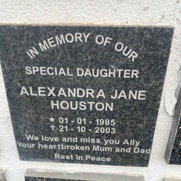 HOUSTON Alexandra Jane 1985-2003