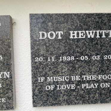 HEWITT Dot 1938-2015