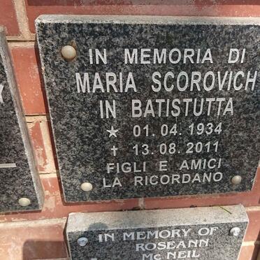 SCOROVICH Maria 1934-2011