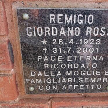 ROSSI Remigio Giordano 1923-2001