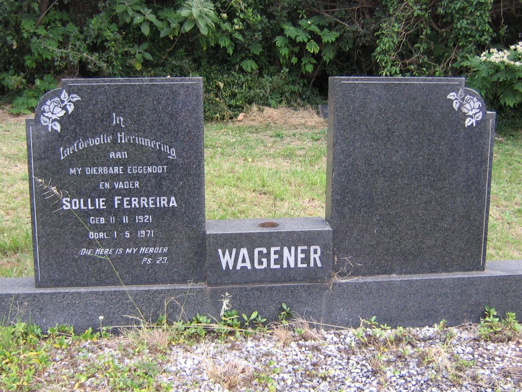 WAGENER Sollie Ferreira 1921-1971