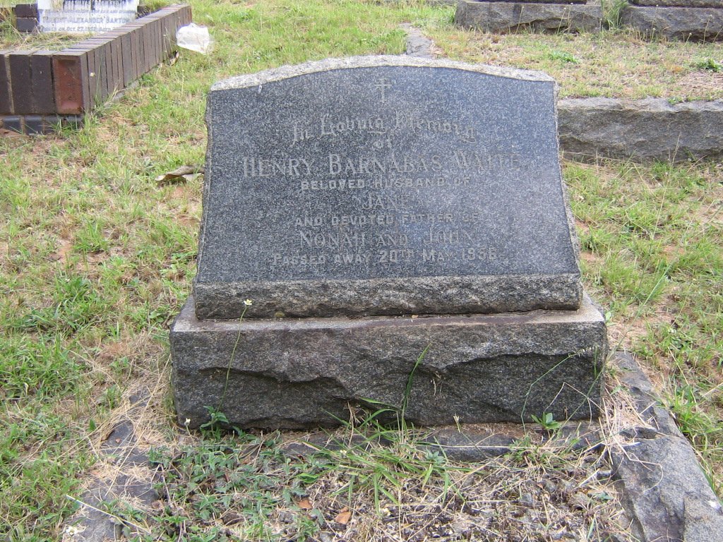 WAITE Henry Barnabas -1958