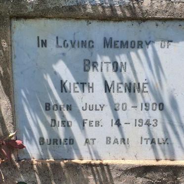 MENNE Briton Kieth 1900-1943