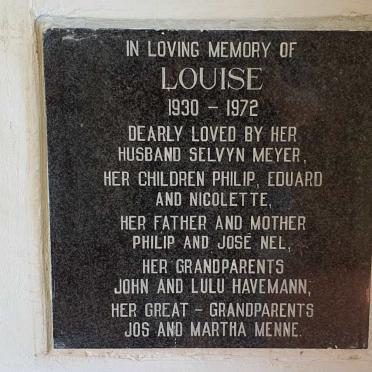 MEYER Louise nee NEL 1930-1972