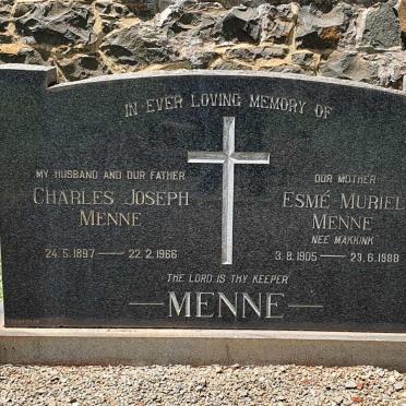 MENNE Charles Joseph 1897-1966 &amp; Esme Muriel MAKKINK 1905-1988