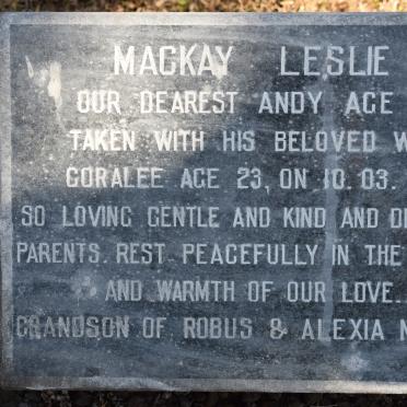 LESLIE Andy, MACKAY -1995 &amp; Coralee -1995