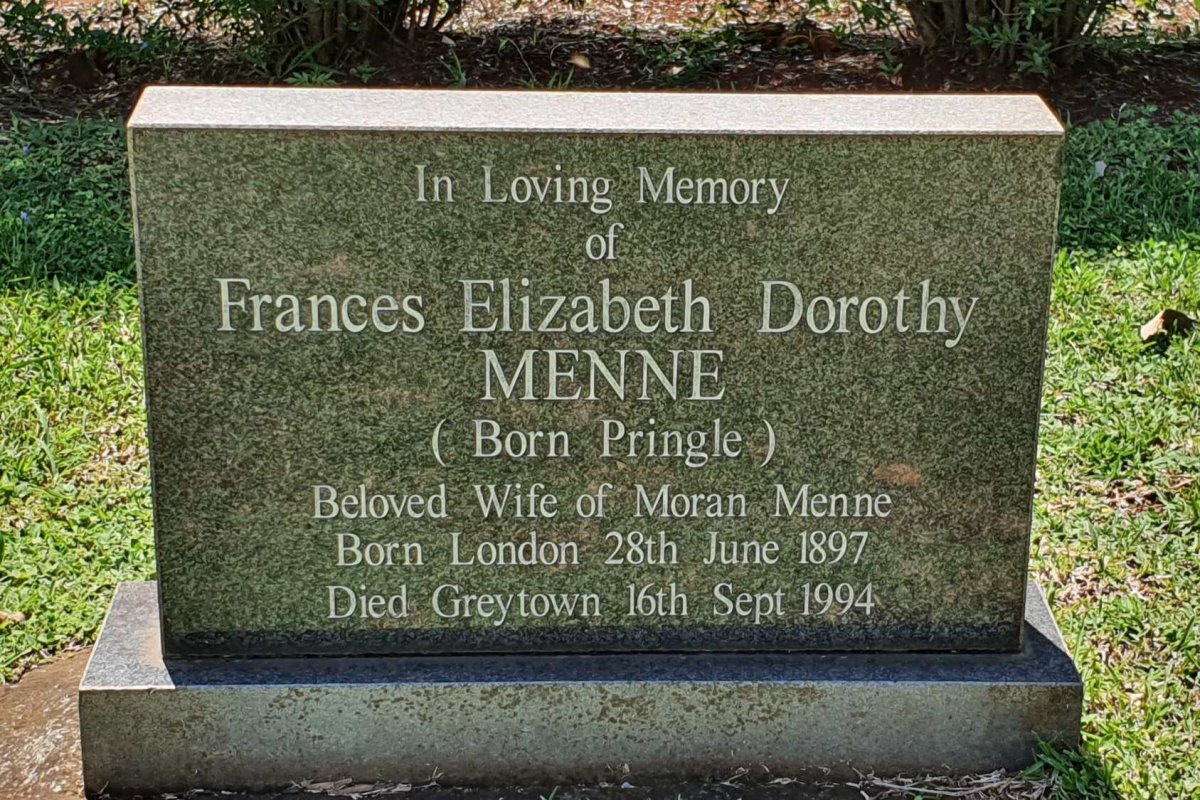 MENNE Frances Elizabeth Dorothy nee PRINGLE 1897-1994