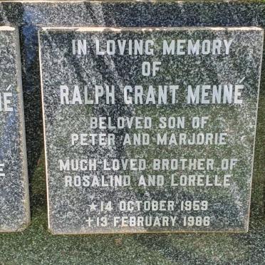 MENNE Ralph Grant 1959-1986