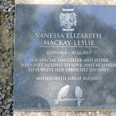 LESLIE Vanessa Elizabeth, MACKAY 1968-2013