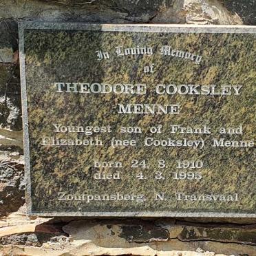 MENNE Theodore Cooksley 1910-1995