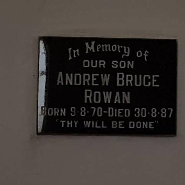 ROWAN Andrew Bruce 1970-1987