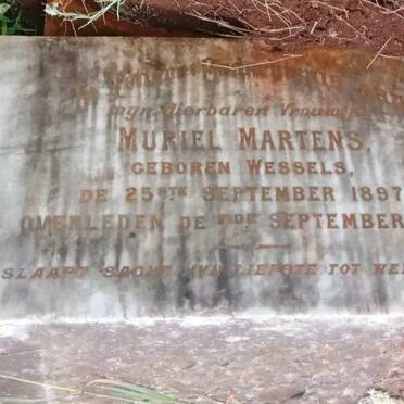 MARTENS Muriel nee WESSELS 1897-1919