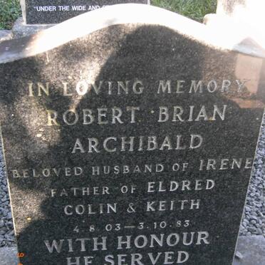 ARCHIBALD Robert Brian 1903-1983