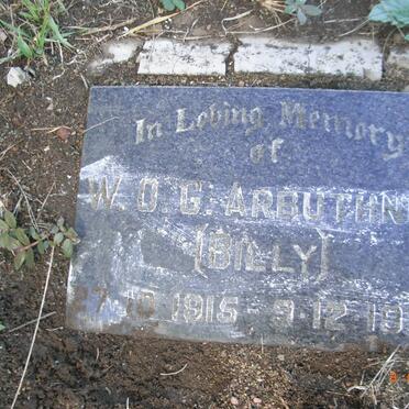 ARBUTHNOT W.O.G. 1916-1987
